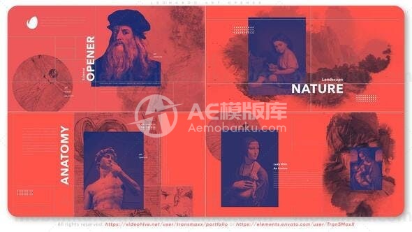 艺术风格开场视频AE模板