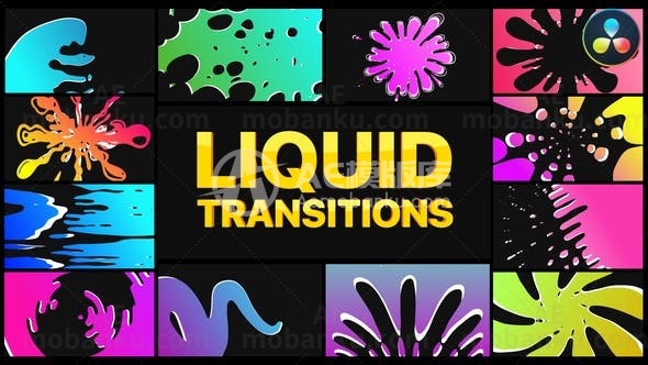 液体转场过渡动画达芬奇模板