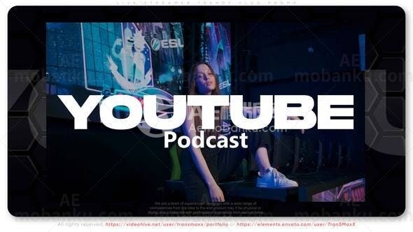 实时流光时尚Vlog促销AE模板