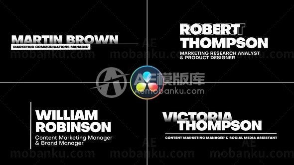 创意字幕条动画达芬奇模板