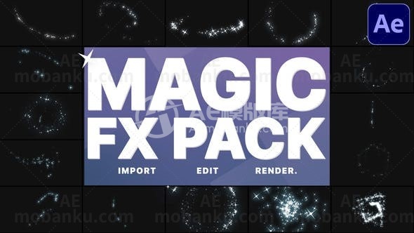 魔法视频特效动画AE模板