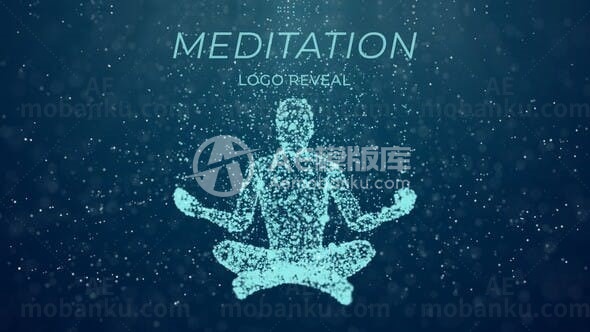 瑜伽创意logo演绎动画AE模板