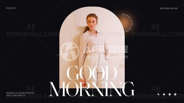 简约视频开场动画AE模板