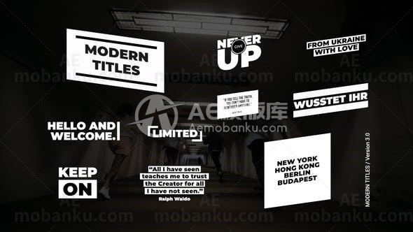 现代文字标题动画AE模板