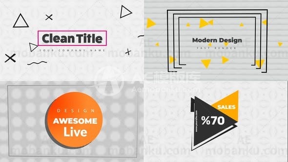 现代文字标题动画AE模板