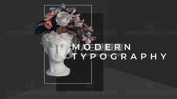 现代文字排版动画AE模板