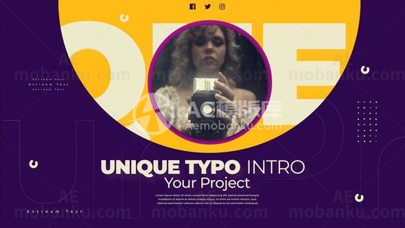 现代文字标题视频开场AE模板