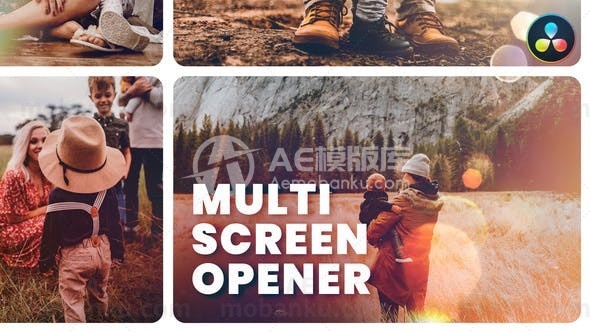 多屏幕视频开场AE模板