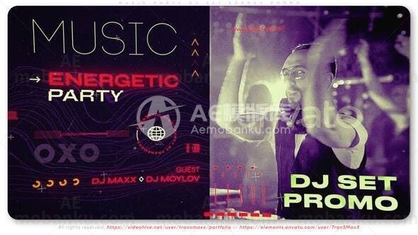 音乐派对DJ能量促销动画AE模板