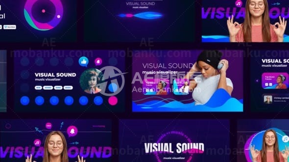 音乐和声音可视化器动画AE模板