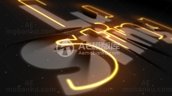 霓虹灯logo演绎动画AE模板