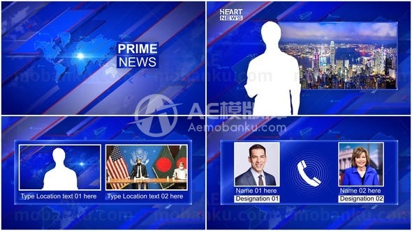 新闻电视栏目包装动画AE模板