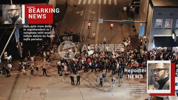 新闻电视栏目包装字幕条动画AE模板