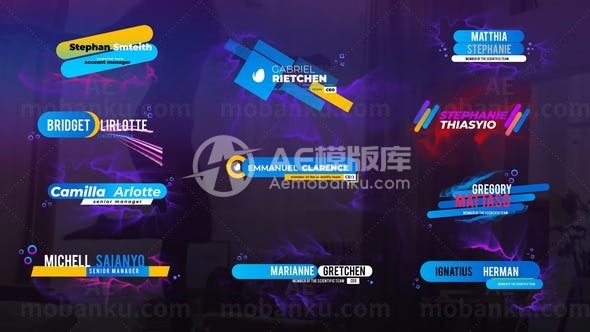 创意粒子字幕条动画AE模板