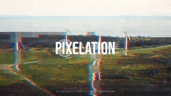 像素化特效视频AE模板