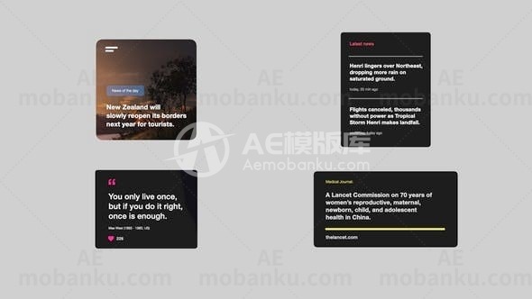 帖子和报价视频AE模板