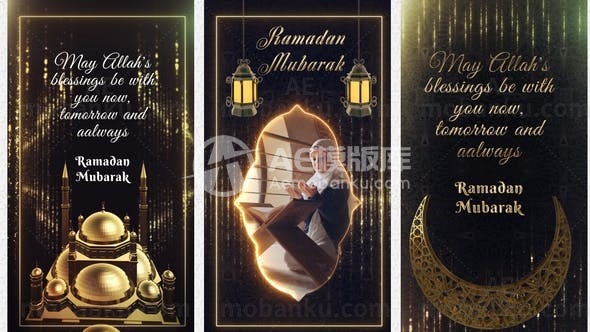 斋月创意视频开场AE模板