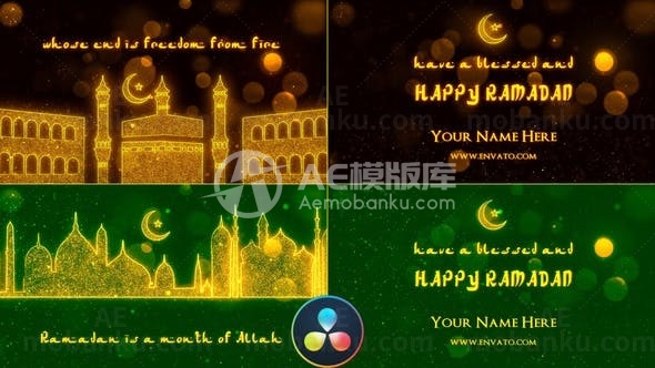 斋月创意视频开场AE模板