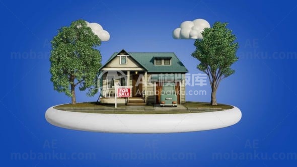 房地产logo演绎动画AE模板