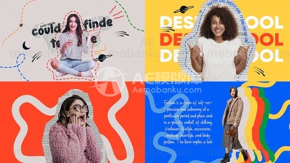 复古风格视频开场AE模板