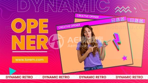 复古风格视频开场AE模板