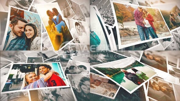 浪漫回忆相册动画AE模板