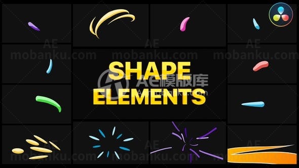 形状元素包达芬奇模板