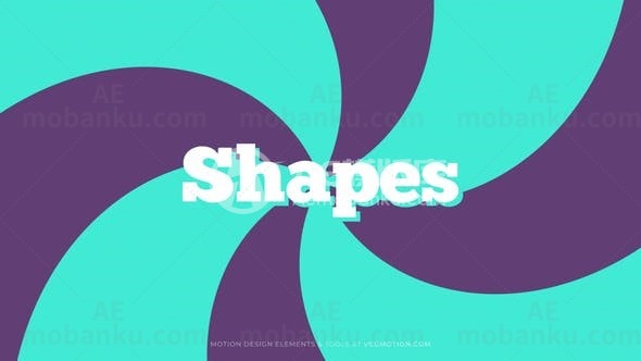 形状视频背景动画AE模板