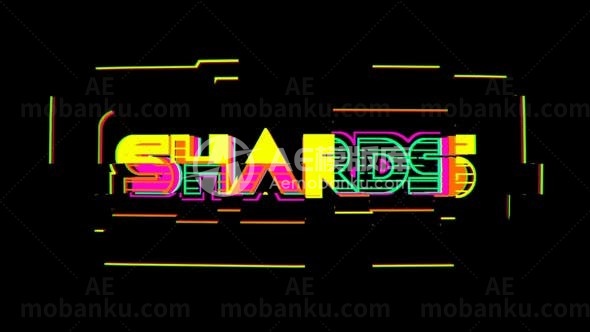 碎片文字标题视频开场AE模板