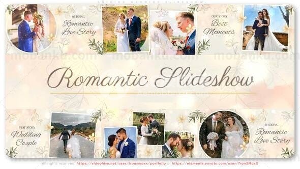 闪亮婚礼图文展示动画AE模板