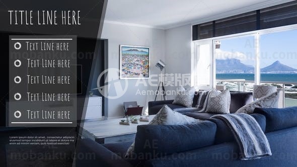 带有复选框列表的边栏AE模板