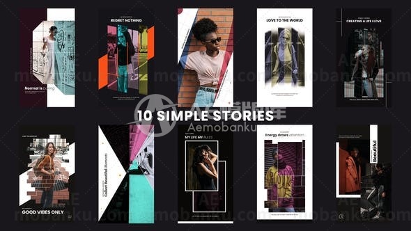 简单的Instagram故事AE模板