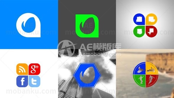 简洁logo演绎动画AE模板