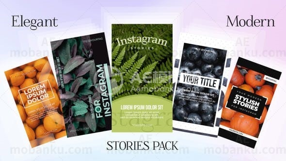 简洁的故事动画AE模板