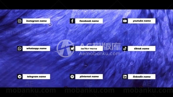 社交媒体包AE模板