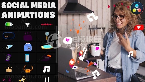 社交媒体包AE模板