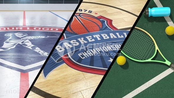 体育运动logo演绎动画AE模板