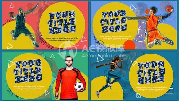 体育运动图文展示动画AE模板