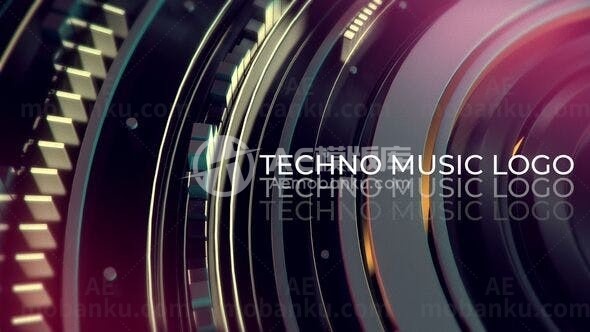 高科技音乐logo演绎动画AE模板