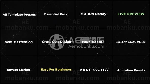 创意文本动画AE预设