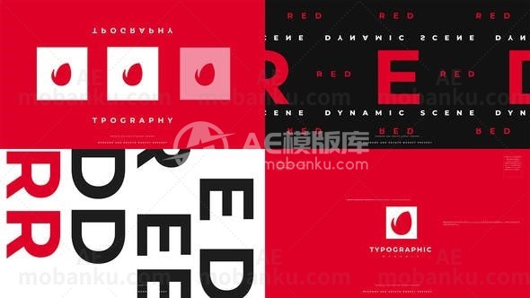 创意文本logo演绎动画AE模板