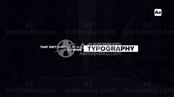 创意文字标题动画AE模板