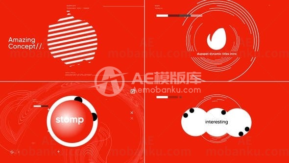 创意文本标题视频开场动画AE模板