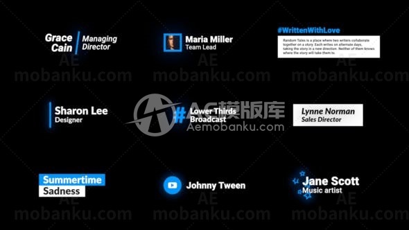 字幕条动画AE模板