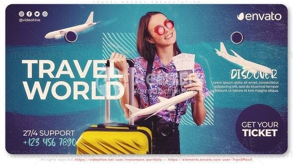 旅行社动画AE模板