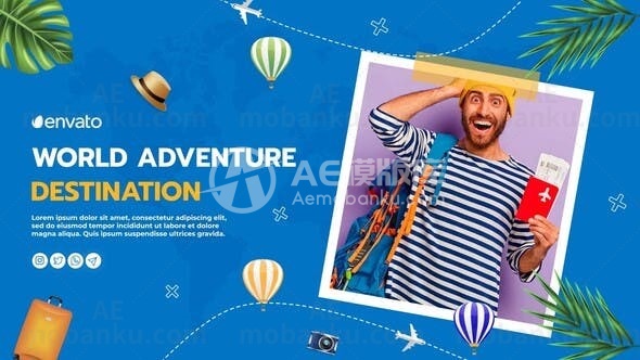 旅行冒险视频包装AE模板