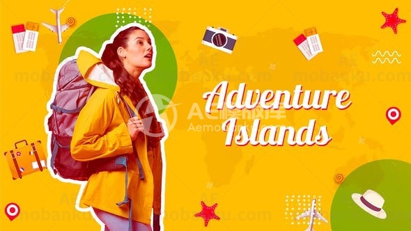 旅行介绍塔维尔图文展示AE模板