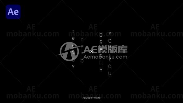 时尚文字标题动画AE模板