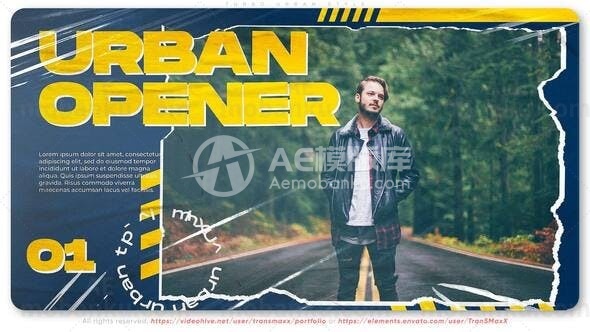 创意城市视频快闪AE模板