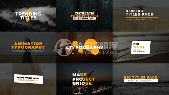 创意文字标题动画AE模板